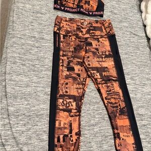 Under Armour Adult Leggings & Bra set - Pink and Black Print